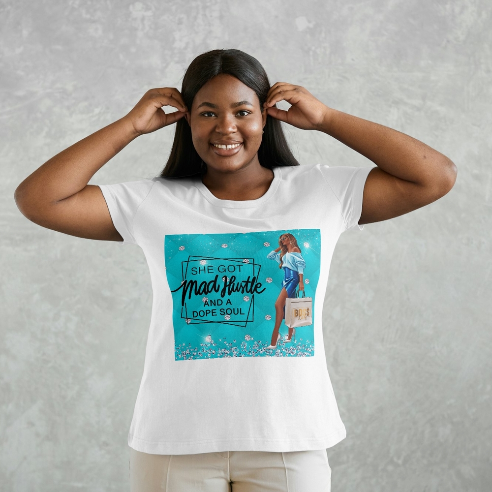 White Graphic Tee with Inspirational Print